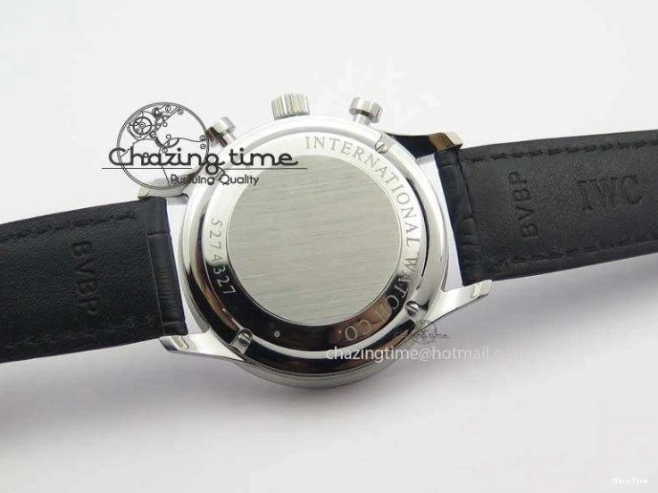 MIROTIME 0122 Reliable Portuguese IW371447 ZF 1:1 Best Edition SS Black Dial On Black Leather Strap A79350 V 7274